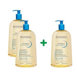 Pachet Atoderm ulei de dus, 1 litru, Bioderma Laboratoire Dermatologique